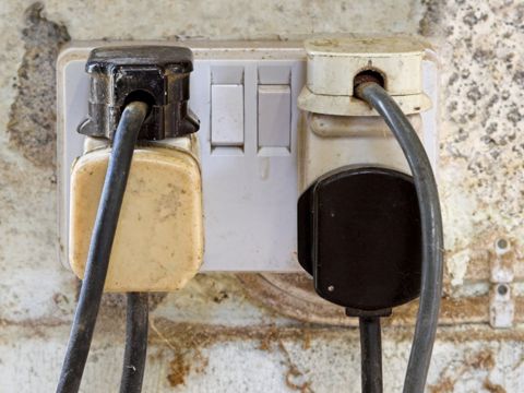 Overloaded plug socket