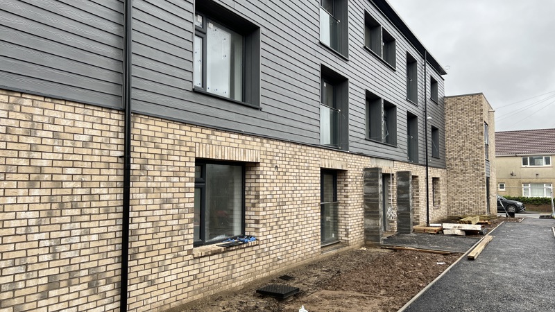 County Flats under construction