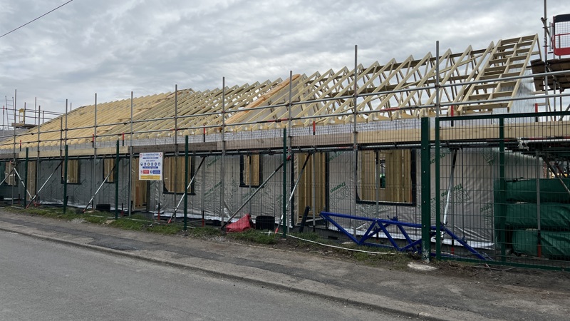 New properties taking shape at Heol Crwys