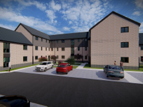 Computer generated image of how the new homes will look