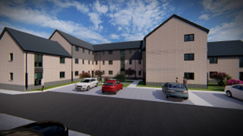 Computer generated image of how the new homes will look