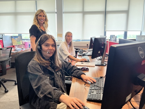 Three of the contact centre team members