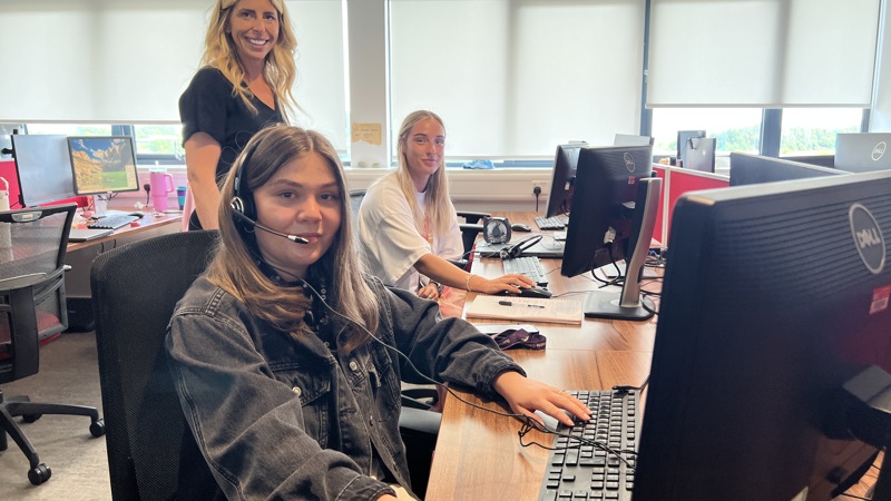 Three of the contact centre team members