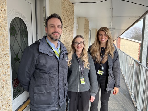 Paul, Rachel and Lilly outside one of our properties
