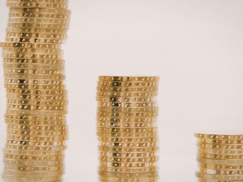 Stack of pound coins