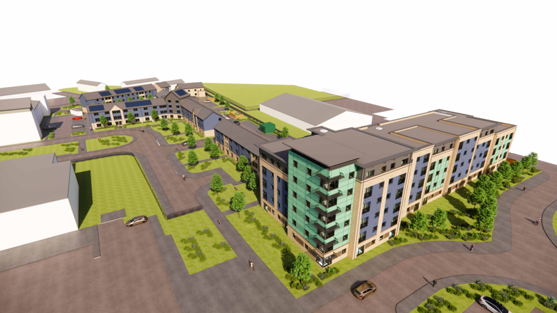 CGI of the proposed new flats