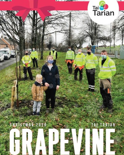 Front cover of the Christmas 2020 edition of The Grapevine