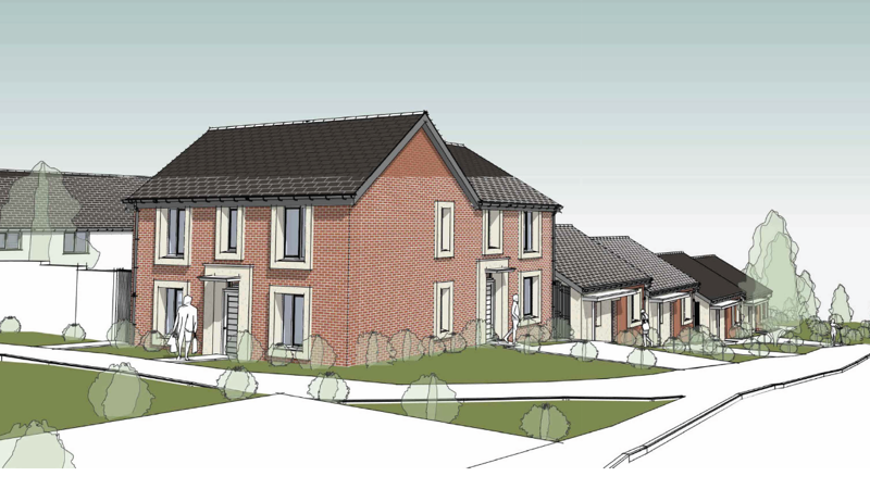 CGI of the proposed Croeserw development